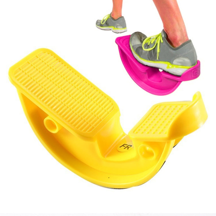Fitness Inclined Stretching Board Trainer Calf Relaxation Standing Stretching Pedal, Rose Red, Blue, Yellow, Black, Pink with Foot Belt, Blue with Foot Belt, Purple with Foot Belt – Non-slip Yellow