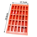30 Grid Silicone Ice Grid Chocolate Snack Mold, Long Strip Shape