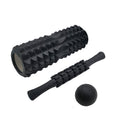 Crescent Hollow Foam Roller Yoga Column Set Fitness Muscle Relaxation Massager Set, 3pcs/set, 4pcs/set – Wear-resistant 3pcs set 33cm Black