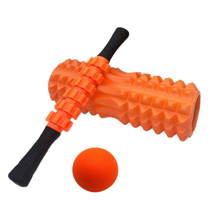 Crescent Hollow Foam Roller Yoga Column Set Fitness Muscle Relaxation Massager Set, 3pcs/set, 4pcs/set – Wear-resistant 3pcs set 45cm Orange