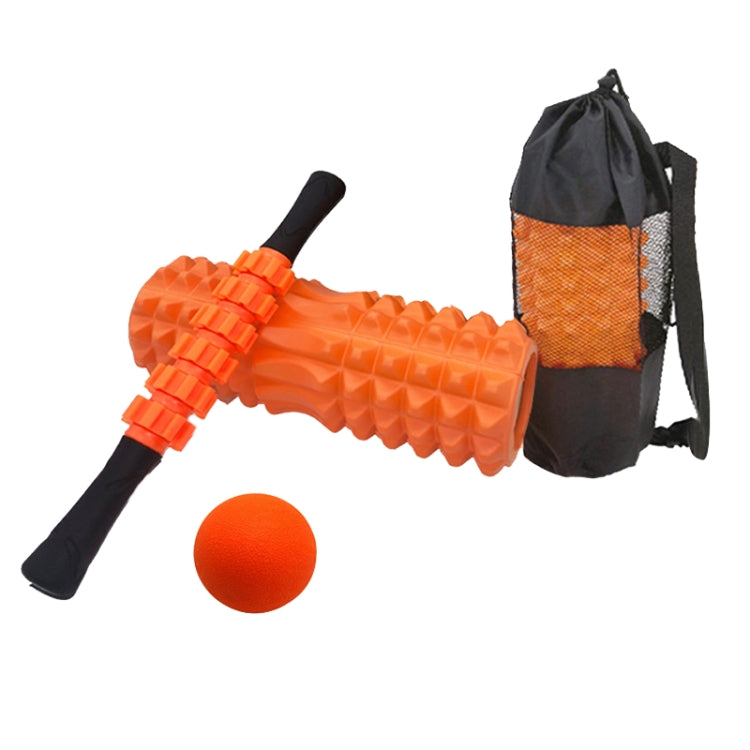 Crescent Hollow Foam Roller Yoga Column Set Fitness Muscle Relaxation Massager Set, 3pcs/set, 4pcs/set – Wear-resistant 4pcs set 33cm Orange