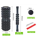 Crescent Hollow Foam Roller Yoga Column Set Fitness Muscle Relaxation Massager Set, 5pcs/set, 6pcs/set