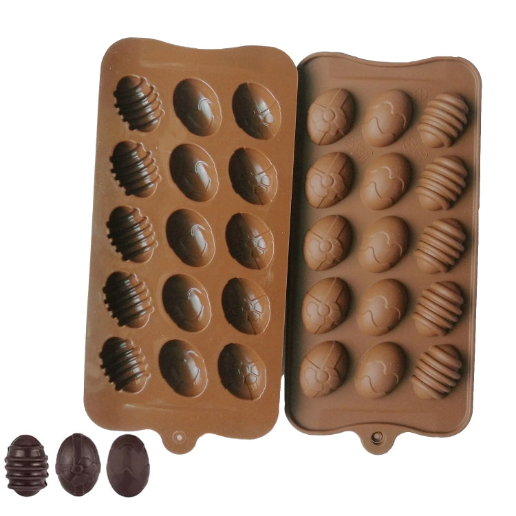 Easter Mini Colorful Egg Silicone Chocolate Mold, 15 Eggs 15 Eggs
