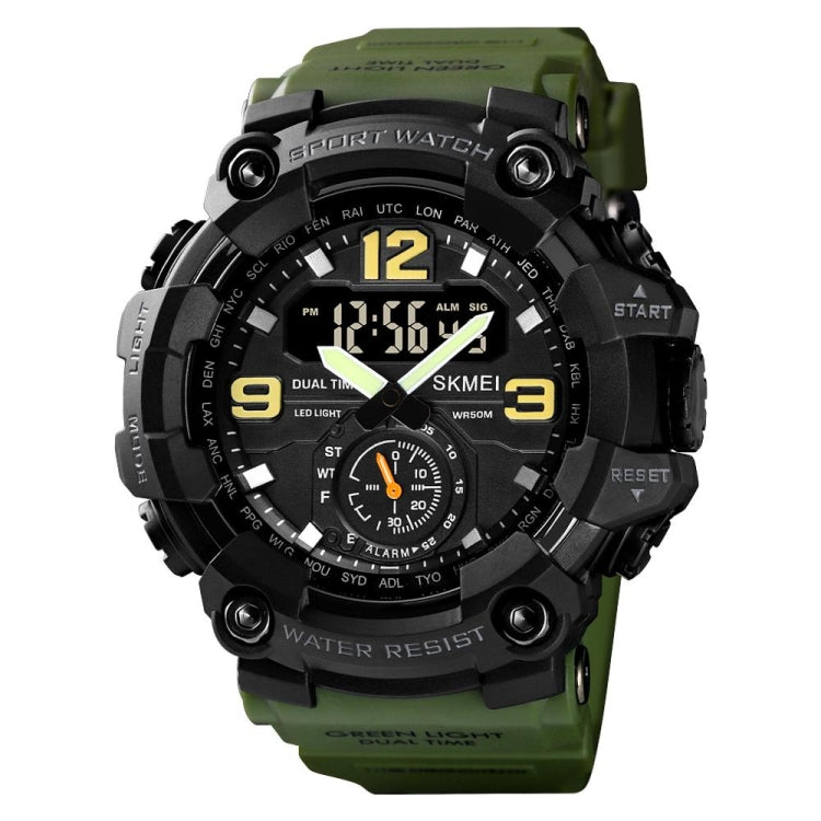 SKMEI 1637 Sports Digital Display Outdoor Shockproof Plastic Large Dial Men Watch, Army Green, Blue Camouflage, Army Green Camouflage, Gray Black Army Green