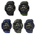 SKMEI 1637 Sports Digital Display Outdoor Shockproof Plastic Large Dial Men Watch, Army Green, Blue Camouflage, Army Green Camouflage, Gray Black