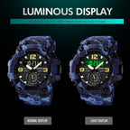 SKMEI 1637 Sports Digital Display Outdoor Shockproof Plastic Large Dial Men Watch, Army Green, Blue Camouflage, Army Green Camouflage, Gray Black