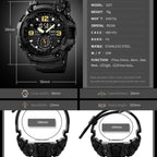 SKMEI 1637 Sports Digital Display Outdoor Shockproof Plastic Large Dial Men Watch, Army Green, Blue Camouflage, Army Green Camouflage, Gray Black
