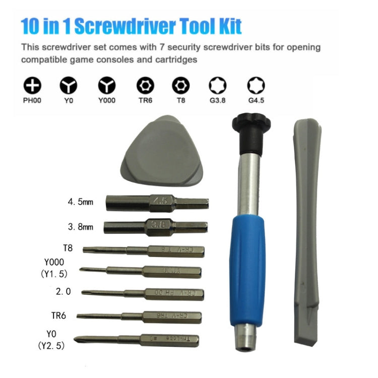For Nintendo Switch PSP/GBA/DS/3DS 10 In 1 Repair Tool Kit Screwdriver Set, 10 In 1 – Durable Build, Easy to Use