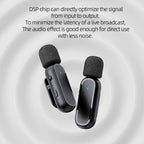 Wireless Lavalier Microphone With Charging Box Noise Reduction Video Record Mic,Spec:, K63 One To Two Type-C Interface, K63 One To Two 8 Pin Interface, K61 One To One Type-C Interface, K61 One To One 8 Pin Interface