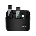 Digital Display Wireless Lavalier Microphone With Charging Compartment,Spec:, S16-S One To Two Black USB-C/Type-C Interface, S16-S One To Two Black 8 Pin Interface S16-S One To Two Black USB-C Type-C Interface