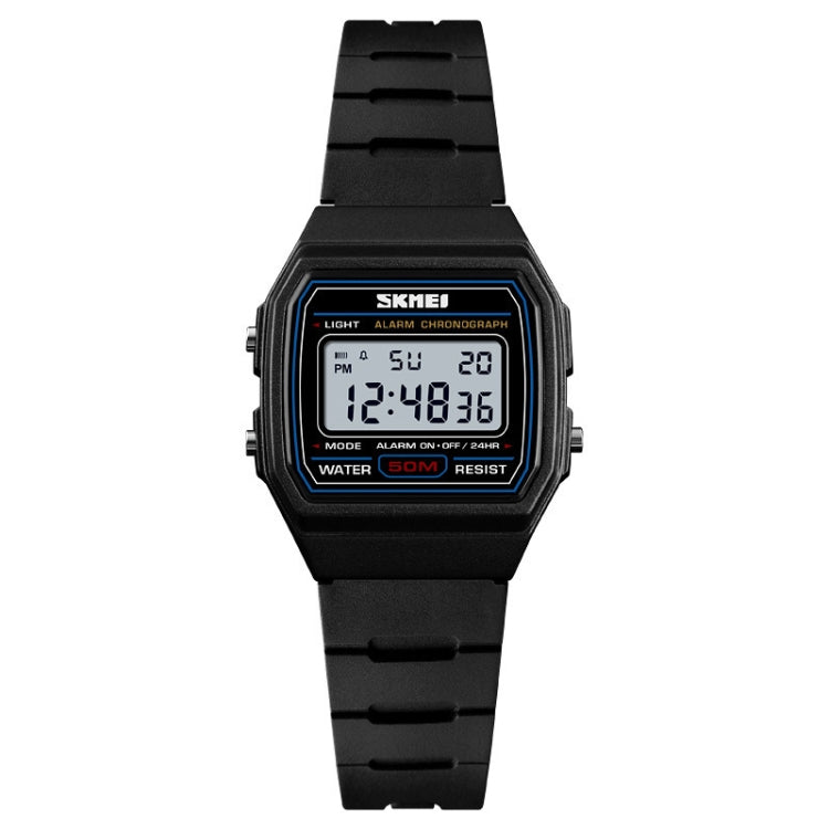 SKMEI 1460 Children Luminous Multifunctional Waterproof Thin Sports Watch Black