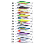 HENGJIA MI135 13.5cm 15.6g Sea Fishing Long-casting Floating Minnow Bionic Lures, MI135 (15), MI135 (5), MI135 (16), MI135 (6), MI135 (7), MI135 (8), MI135 (9), MI135 (10), MI135 (11), MI135 (1), MI135 (12), MI135 (2), MI135 (13), MI135 (3), MI135 (14)...