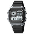 SKMEI 1998 Transparent Shell Ice Sensor Outdoor Sports Waterproof Multi-function Watch, 1998 Black, 1998 White 1998 White White