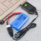 7.4V Lithium Battery Charger Toy Aircraft Accessories USB Data Cable