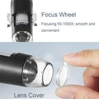 A8 50X-1000X USB Hose Stand Digital Microscope LED Light Handheld Portable Microscope, A8 50X-1000X