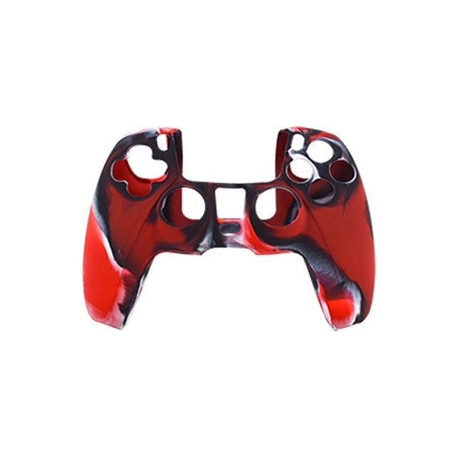 For PS5 Controller Silicone Case Protective Cover, White, Black, Camouflage Blue, Camouflage Red, Camouflage Green – Durable Build, Easy to Use Camouflage Red