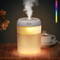 3000ml Double Nozzle Humidifier with Timing Digital Display and Colorful Ambient Light White