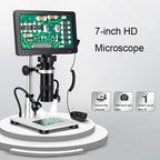 1200X 7-Inch HD Display Multifunctional Maintenance Inspection Digital Microscope, 1200X 7-Inch
