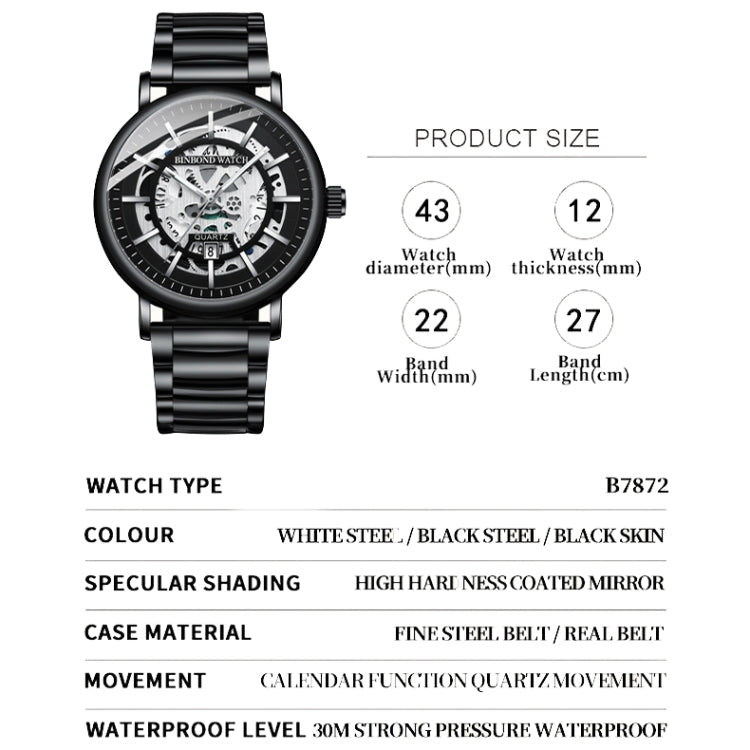 B7872 Quartz Watch – Leather