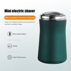 Pocket Size Washable Electric Razor USB Rechargeable Travel Shavers for Men, Pocket Black, Pocket Green