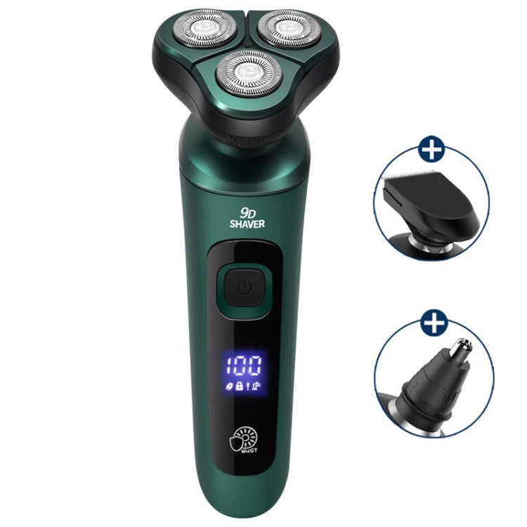 Smart Electric Shaver LCD Digital Display Three-head USB Rechargeable Floating Razor, Standard Version, 3 In 1, 4 In 1 – Durable Build, Easy to Use 3 In 1