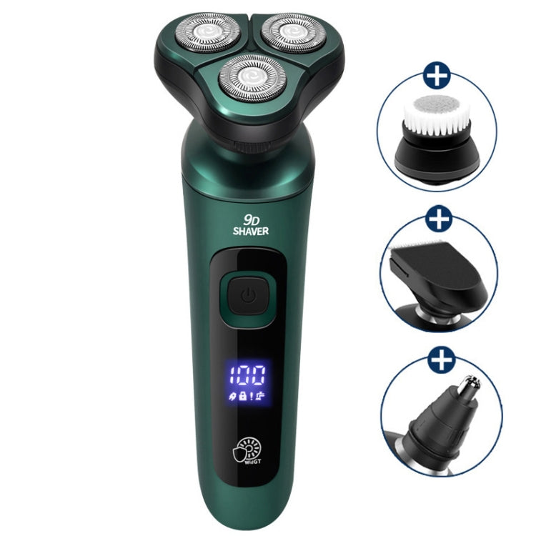 Smart Electric Shaver LCD Digital Display Three-head USB Rechargeable Floating Razor, Standard Version, 3 In 1, 4 In 1 – Durable Build, Easy to Use 4 In 1