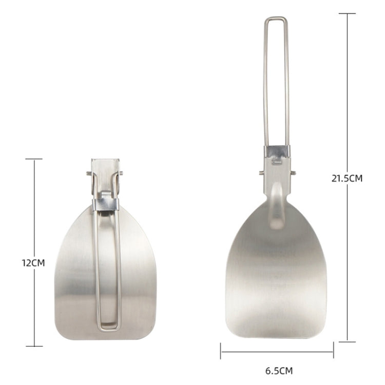 304 Stainless Steel Folding Frying Spatula Outdoor Camping Portable Tableware – Durable Build, Easy to Use