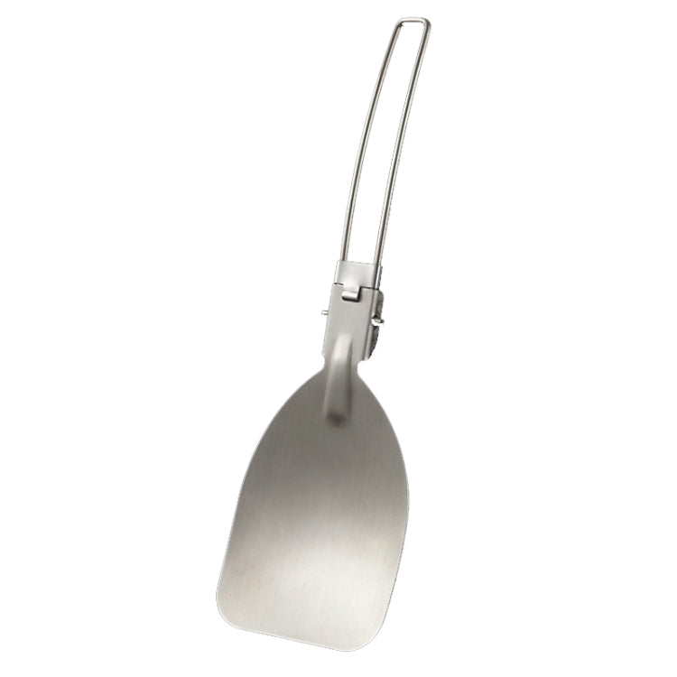 304 Stainless Steel Folding Frying Spatula Outdoor Camping Portable Tableware – Durable Build, Easy to Use Rice Shovel