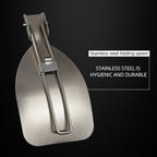 304 Stainless Steel Folding Frying Spatula Outdoor Camping Portable Tableware – Durable Build, Easy to Use