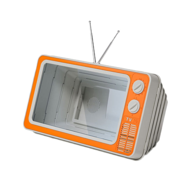 Retro TV Mobile Phone Screen Video Amplifier Mobile Phone Holder – Durable Build, Easy to Use Orange