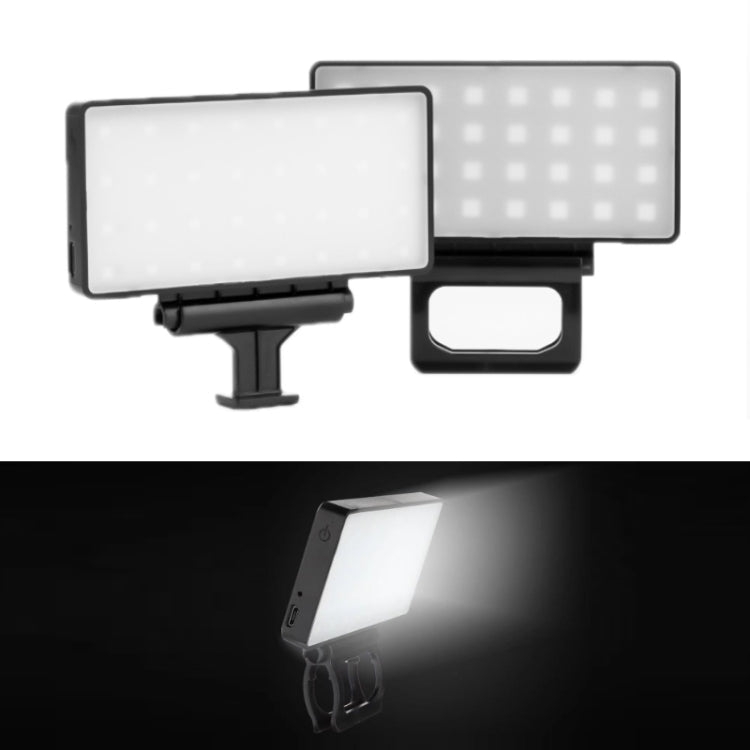 Outdoor Live Photography Multi-angle Brightness Adjustment Mobile Phone Fill Light, Monochrome White Light, RGB Color Monochrome White Light