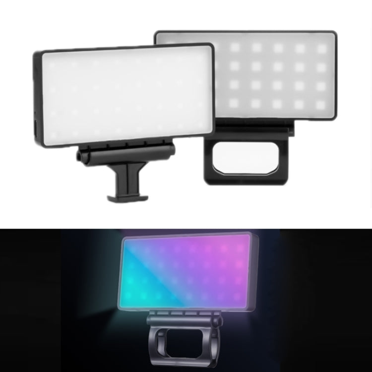 Outdoor Live Photography Multi-angle Brightness Adjustment Mobile Phone Fill Light, Monochrome White Light, RGB Color RGB Color