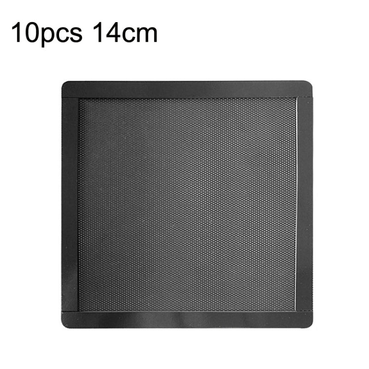PVC Cooling Fan Dust Net Desktop Computer Industrial Fan Filter Cover, 10pcs 12cm With Magnetic Suction, 10pcs 14cm With Magnetic Suction, 10pcs 12x24cm With Magnetic Suction, 10pcs 14x28cm With Magnetic Suction Ordinary Version... – Magnetic 10pcs 14cm With Magnetic Suction