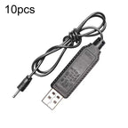 10pcs 3.7V IC Circuit Protection Lithium Battery USB Straight Head Charging Cable, 2.0mm, 3.5mm, 5.5mm – TPU 2.0mm