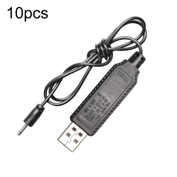 10pcs 3.7V IC Circuit Protection Lithium Battery USB Straight Head Charging Cable, 2.0mm, 3.5mm, 5.5mm – TPU 2.0mm