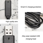 10pcs 3.7V IC Circuit Protection Lithium Battery USB Straight Head Charging Cable, 2.0mm, 3.5mm, 5.5mm – TPU