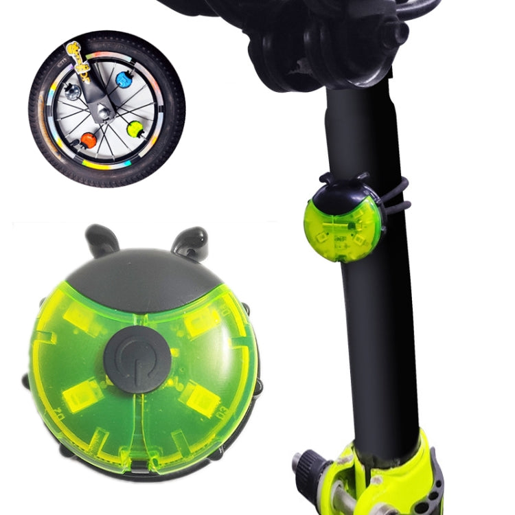 Ladybug Wheel Light Children Balance Bike Bicycle Hub Light, Smart Red, Smart Green, Smart Blue, Manual Red, Manual Green, Manual Blue, Manual Transparent – Waterproof Manual Green