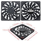 FANNE RIce Soul F12012 Desktop Chassis Ultra-thin 4pin Cooling Fan Intelligent PWM Speed Regulation, F12012 – Ultra-thin