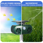 SK628 Solar Powered Animal Repeller 360 Degree Strobe Light Bird Repeller Ultrasonic Rat Repeller, Bird Repeller