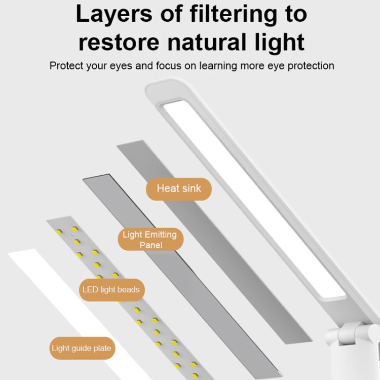 LED Intelligent Digital Display Foldable Desk Lamp, Style:, Charging 2000mAh, Charging 3200mAh, Double Head USB Straight Plug, Double Head Charging 2000mAh, Double Head Charging 3200mAh