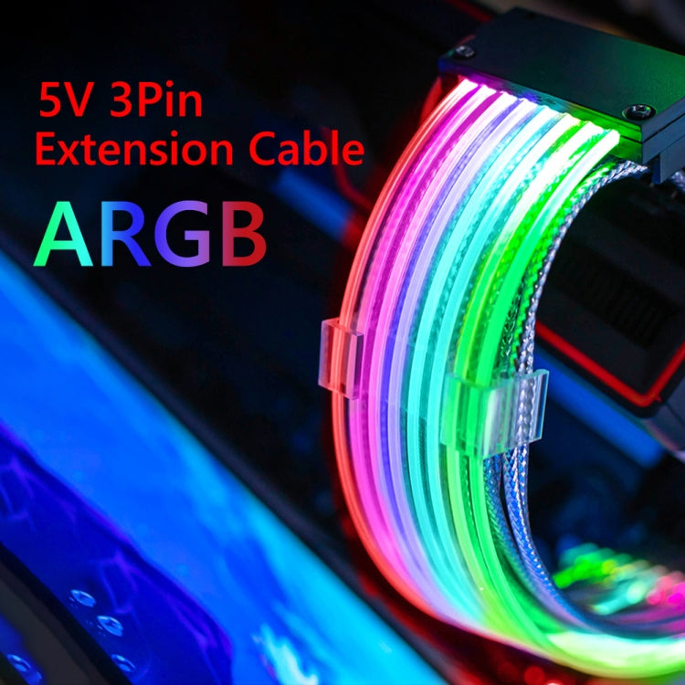 5V ARGB Neon Color Line, 24pin Motherboard Power Supply Light Wire Black, Double 8pin Graphics Card Power Supply Wire Black, 24pin Motherboard Power Supply Light Wire White, Double 8pin Graphics Card Power Supply Wire White – Durable Build, Easy to Use