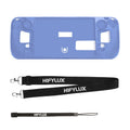 For Steam Deck Hifylux ST-PF14 Game Console Silicone Case Anti-scratch Non-slip Handheld Case Lanyard, Silicone Case Blue, Silicone Case Red Silicone Case Blue Blue