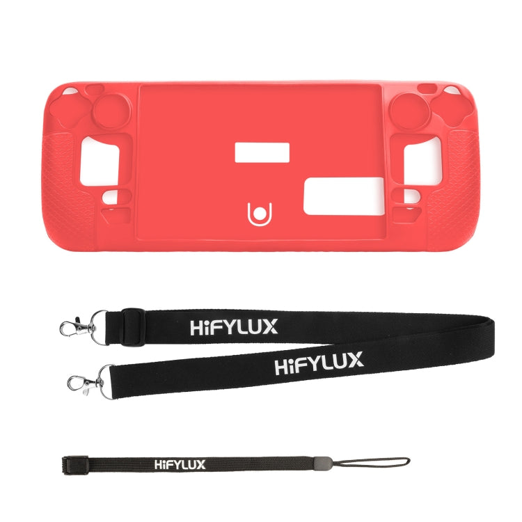 For Steam Deck Hifylux ST-PF14 Game Console Silicone Case Anti-scratch Non-slip Handheld Case Lanyard, Silicone Case Blue, Silicone Case Red – Anti-Scratch, Lanyard, Non-slip Silicone Case Red Red