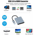 USB 3.0 To Dual HDMI, USB, USB-C / Type-C High Definition Converter 4K USB Same Screen Extender, USB 3.0 To Dual HDMI – Aluminum Alloy, 4K