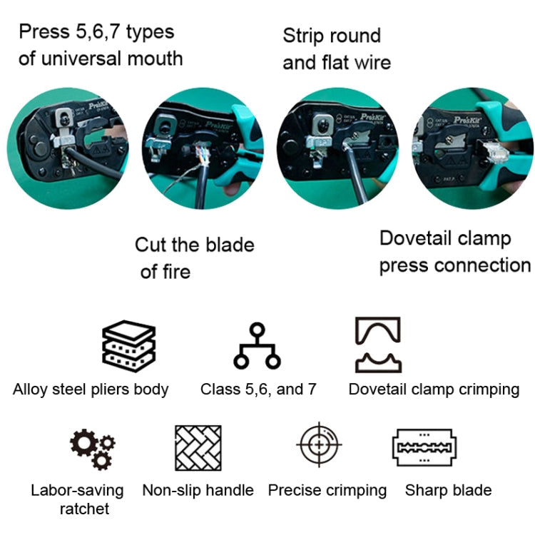 Multi-Functional Network Crimping Pliers Network Crimper, CP-376TA