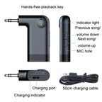 S-18 Car Mini AUX Audio Adapter Wireless Bluetooth 5.0 Receiver, S-18