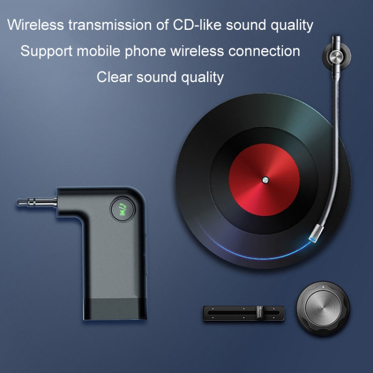 S-18 Car Mini AUX Audio Adapter Wireless Bluetooth 5.0 Receiver, S-18