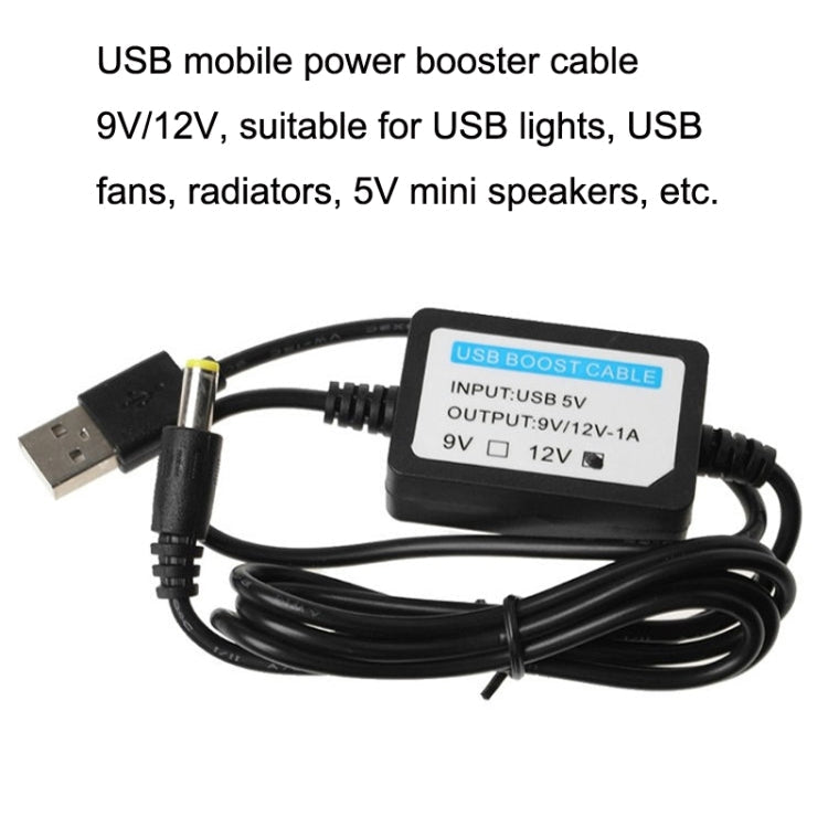USB Booster Line Mobile Power Cord, 2pcs DC 5V to 9V, 2pcs DC 5V to 12V – TPU