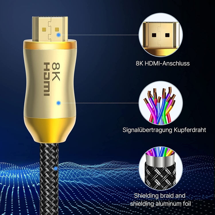 HDMI 2.1 Version 8K 60Hz For PS4 Cable Projector Notebook Set-Top Box Cable, HD803 1m, HD803 1.5m, HD803 2m, HD803 3m, HD803 5m, HD803 10m – 4K