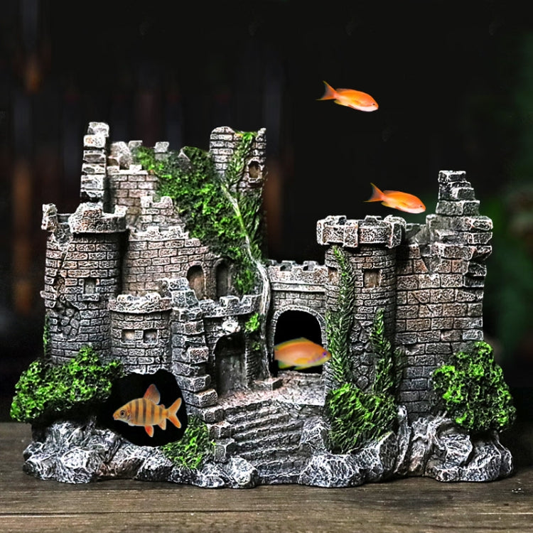 Fish Tank Ancient Castle Resin Decoration Aquarium Cavern Building Decoration, Ancient Castle – Durable Build, Easy to Use Ancient Castle